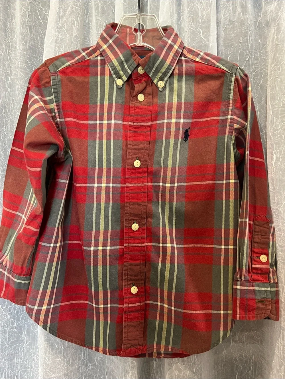 Polo Ralph Lauren Plaid Button Up Shirt Preppy Autumn 3T Toddler